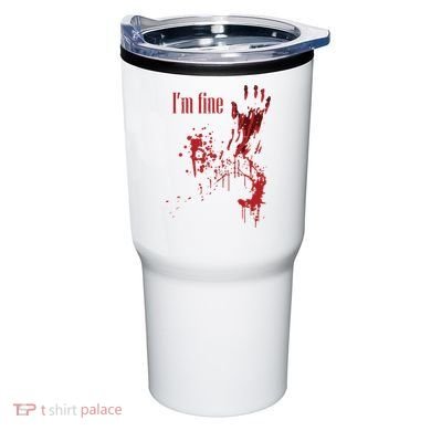 I'm Fine Bloody Halloween Tumbler