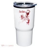 I'm Fine Bloody Halloween Tumbler thumb 0