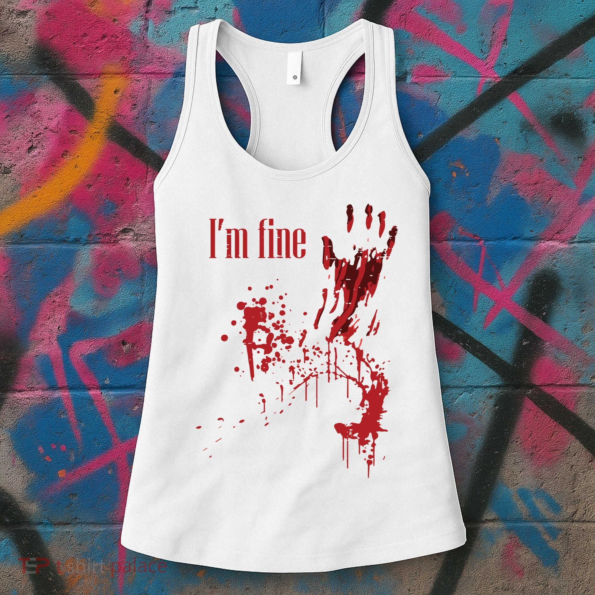 I'm Fine Bloody Halloween Women's Tank Top