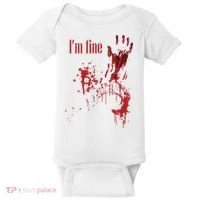 I'm Fine Bloody Halloween Baby Bodysuit thumb 0