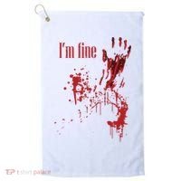 I'm Fine Bloody Halloween Golf Towel thumb 0
