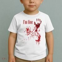 I'm Fine Bloody Halloween Toddler T-Shirt thumb 2