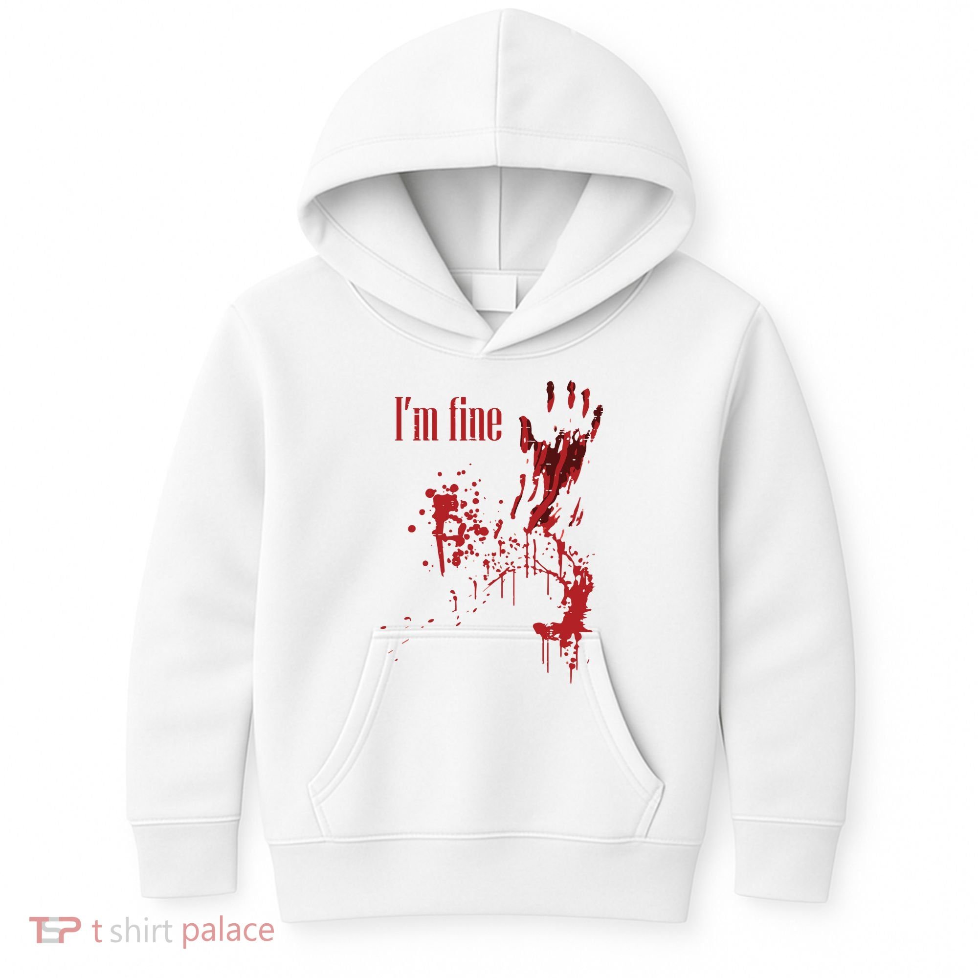 I'm Fine Bloody Halloween Kids Hoodie