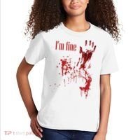 I'm Fine Bloody Halloween Kids T-Shirt thumb 2