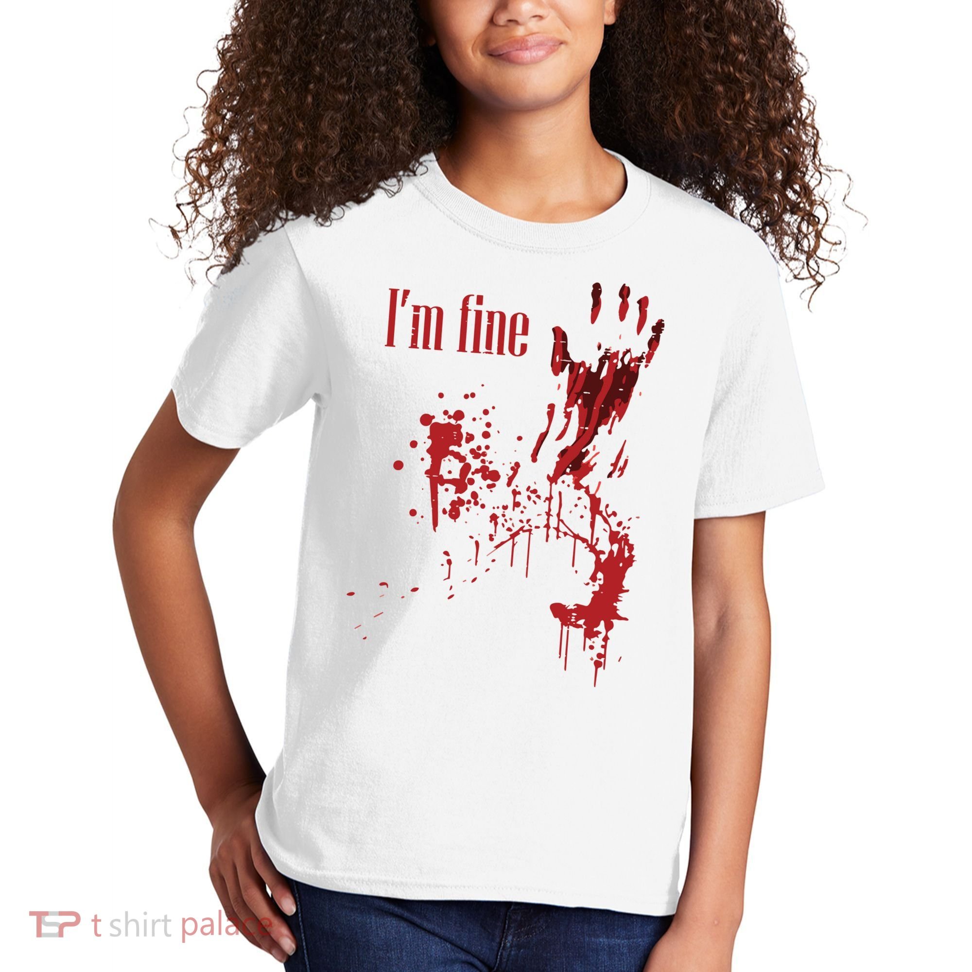 I'm Fine Bloody Halloween Kids T-Shirt