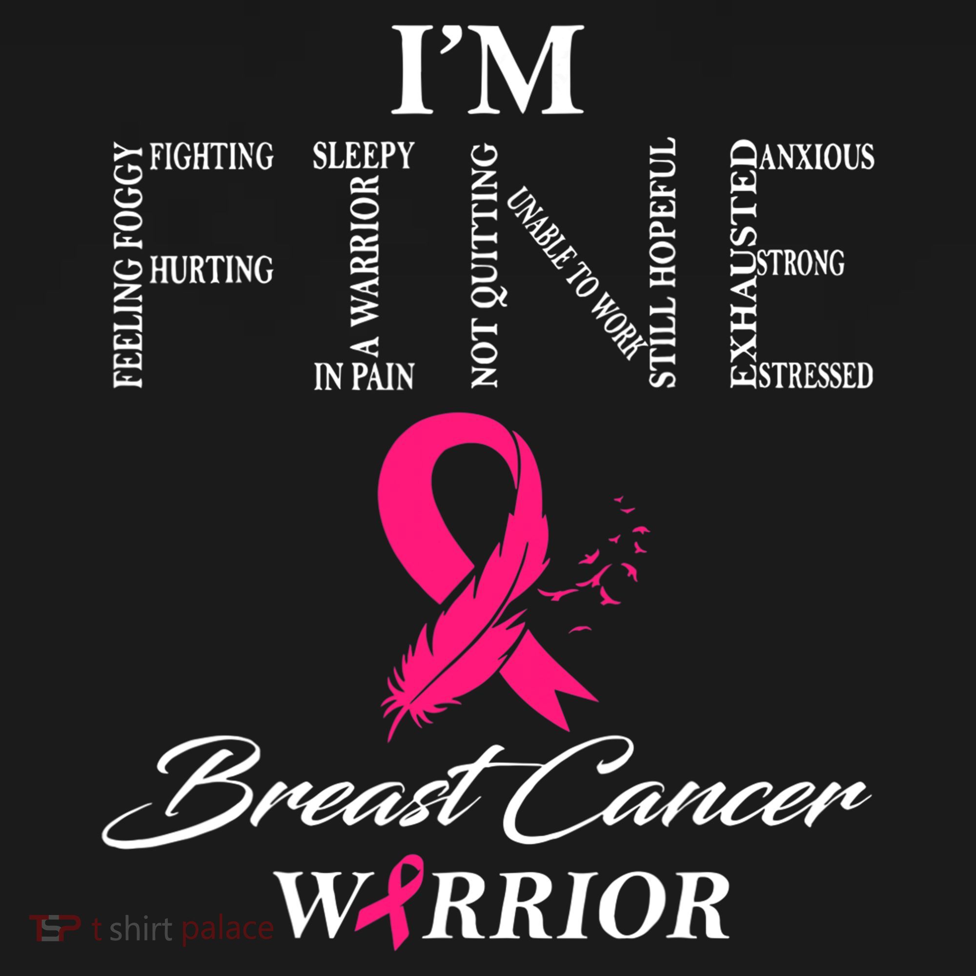 I'm Fine Breast Cancer Warrior Breast Cancer Awareness Ornament