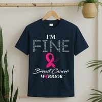 I'm Fine Breast Cancer Warrior Breast Cancer Awareness T-Shirt thumb 2