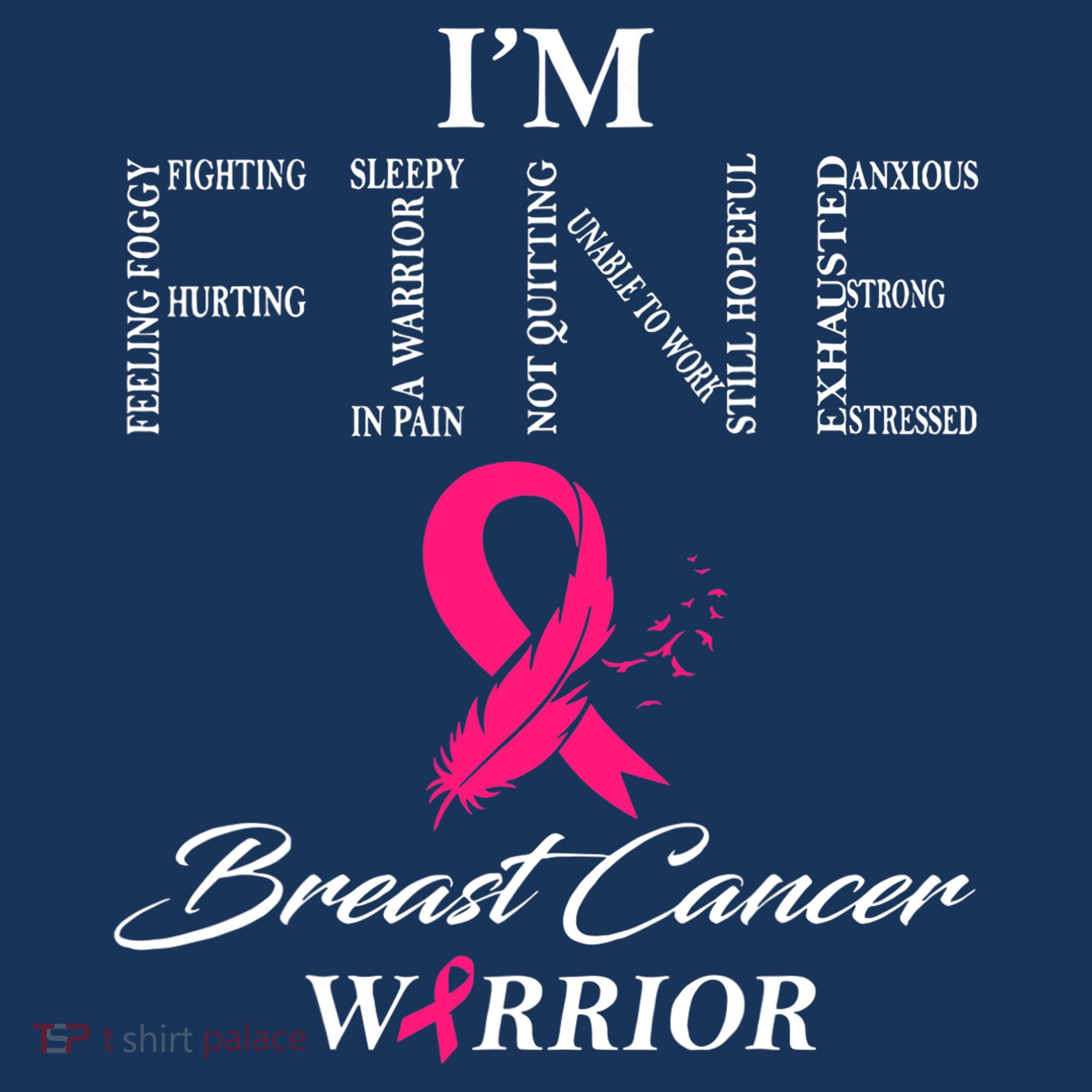 I'm Fine Breast Cancer Warrior Breast Cancer Awareness Women's Tank Top