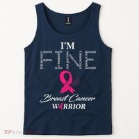 I'm Fine Breast Cancer Warrior Breast Cancer Awareness Tank Top thumb 2