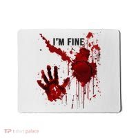 IM Fine Bloody Hand Blood Stained Blood Splatter Halloween Mousepad thumb 0
