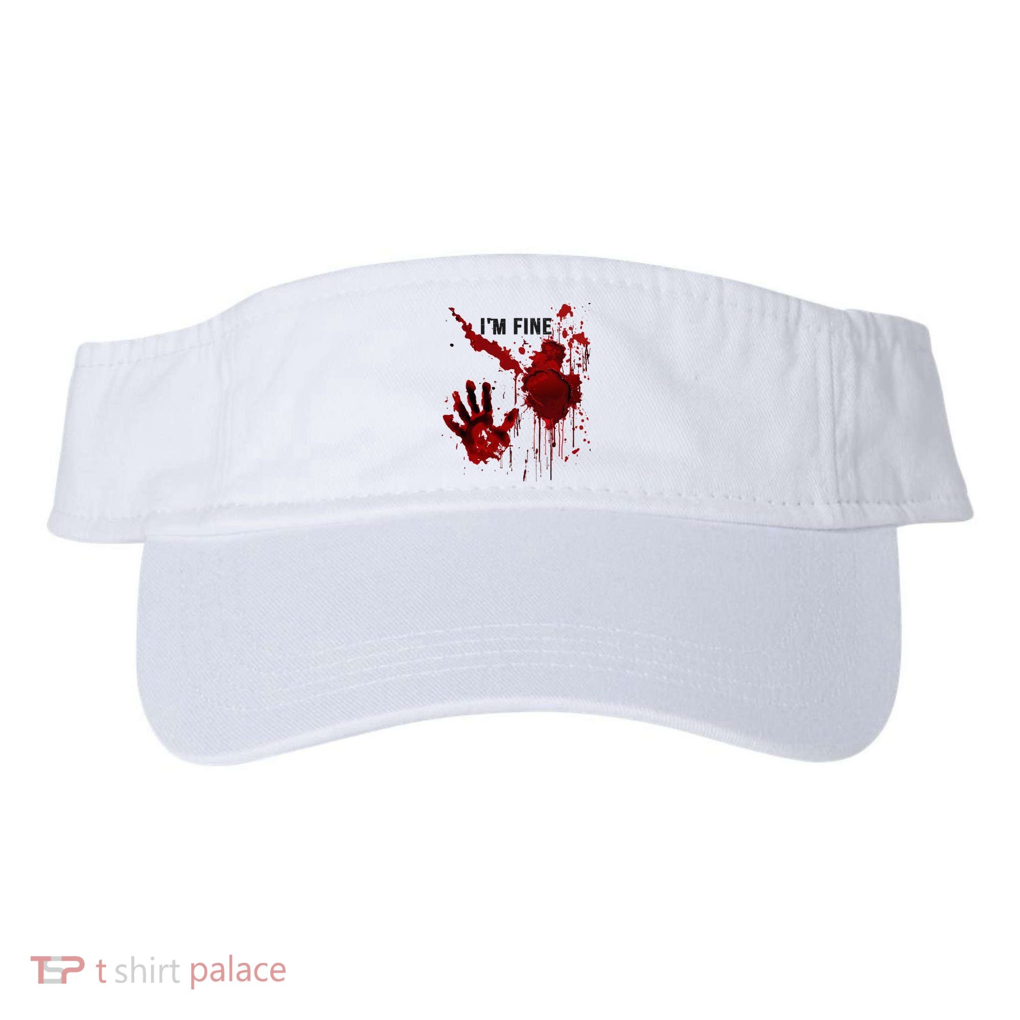 IM Fine Bloody Hand Blood Stained Blood Splatter Halloween Visor