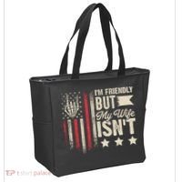 I'm Friendly But My Wife Isn't Tote Bag thumb 2