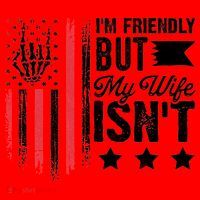 I'm Friendly But My Wife Isn't Santa Hat thumb 1