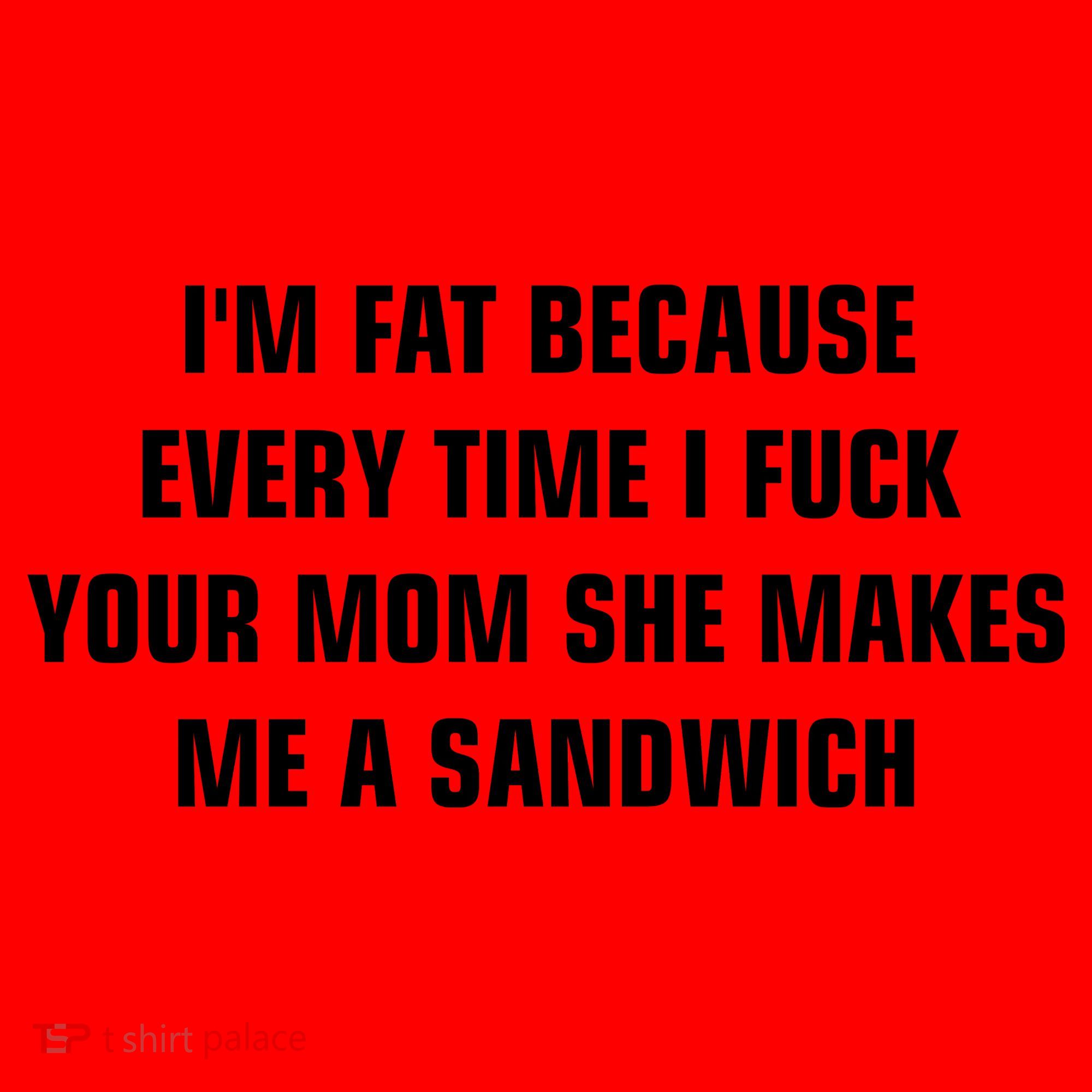 I'm Fat Because I F Your Mom She Makes Me A Sandwich Santa Hat