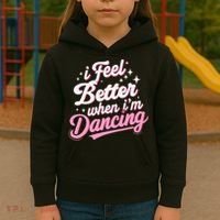 I Feel Better When IM Dancing Dancing Love Line Kids Hoodie thumb 3
