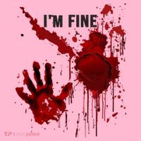 Im Fine Bloody Hand Bloodstained Blood Splatter Halloween Coaster thumb 2