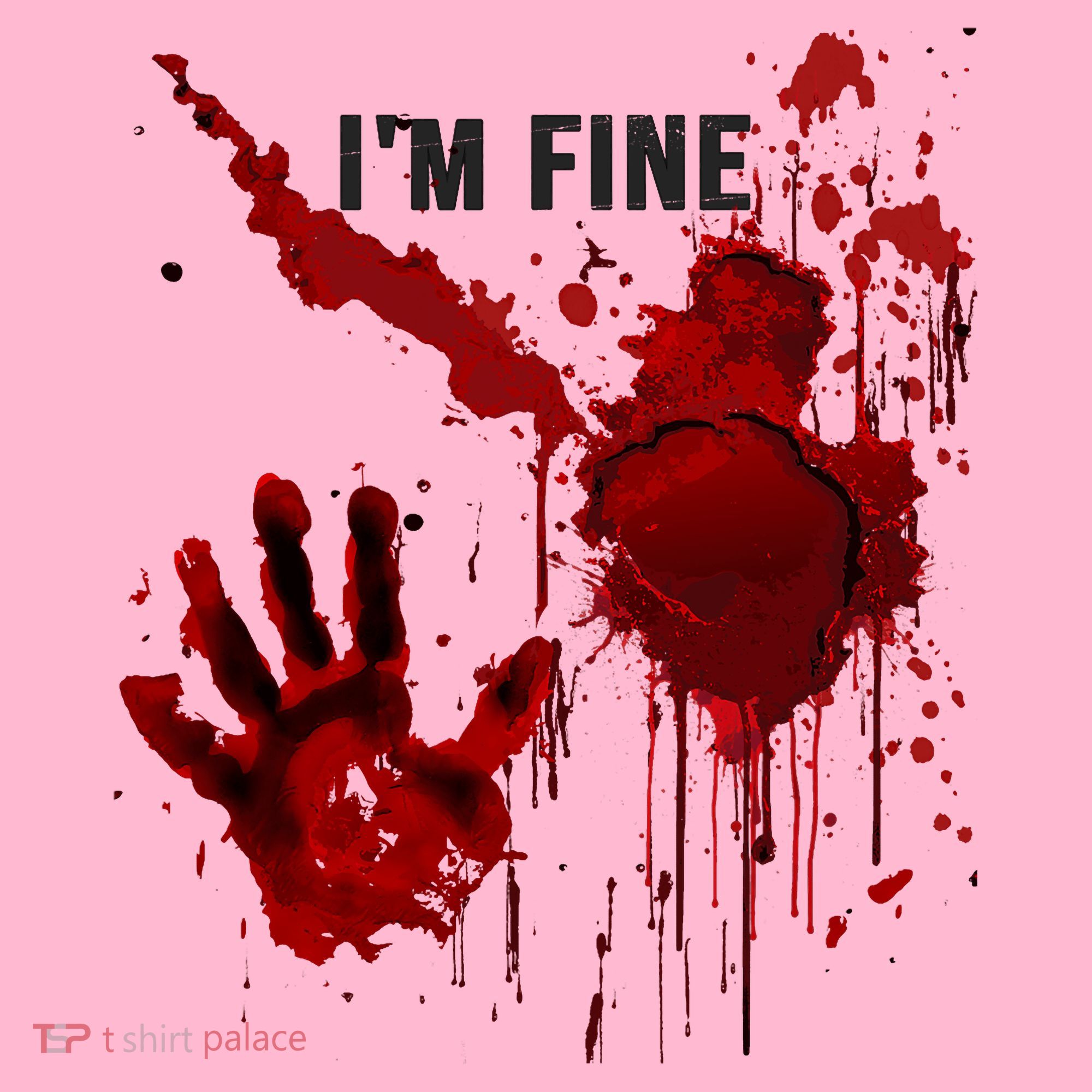 Im Fine Bloody Hand Bloodstained Blood Splatter Halloween Coaster