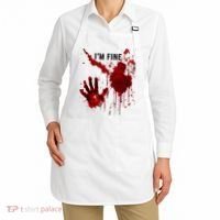 Im Fine Bloody Hand Bloodstained Blood Splatter Halloween Apron thumb 2