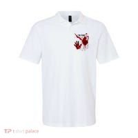 Im Fine Bloody Hand Bloodstained Blood Splatter Halloween Polo thumb 0