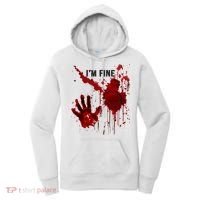 Im Fine Bloody Hand Bloodstained Blood Splatter Halloween Women's Hoodie thumb 0
