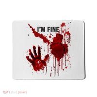 Im Fine Bloody Hand Bloodstained Blood Splatter Halloween Mousepad thumb 0