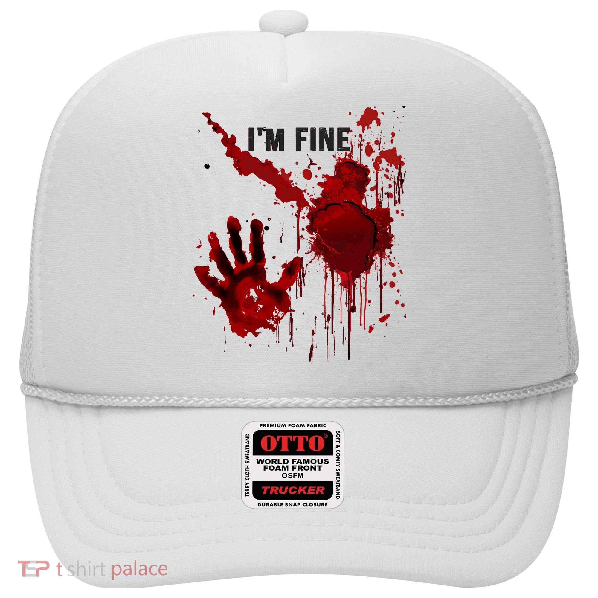 Im Fine Bloody Hand Bloodstained Blood Splatter Halloween Hat