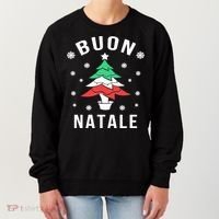 Italian Flag Christmas Tree Buon Natale Gift Women's Sweatshirt thumb 0