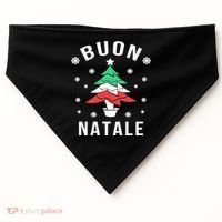 Italian Flag Christmas Tree Buon Natale Gift USA-Made Doggie Bandana thumb 0