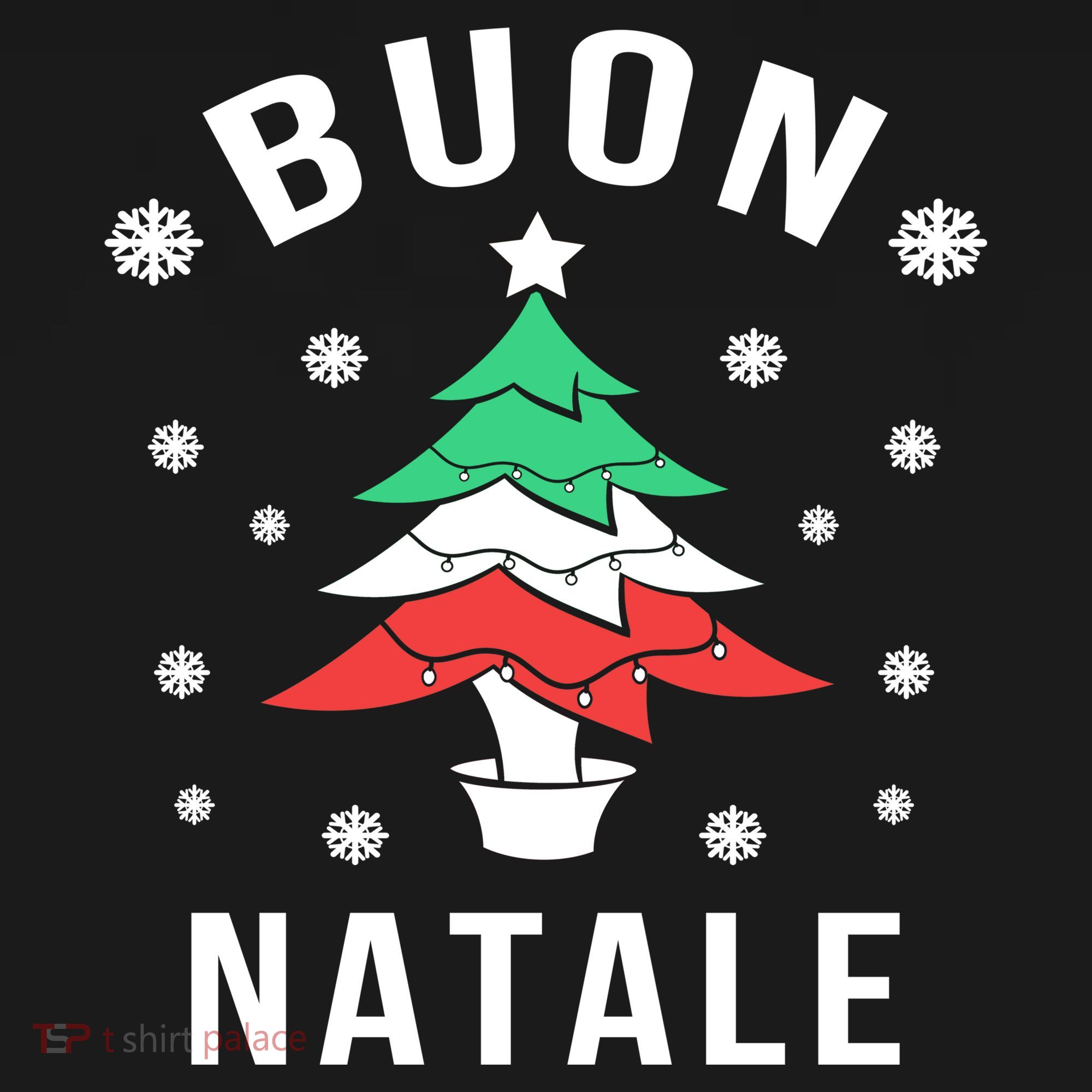 Italian Flag Christmas Tree Buon Natale Gift Women's Hoodie