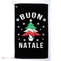 Italian Flag Christmas Tree Buon Natale Gift Golf Towel thumb 0