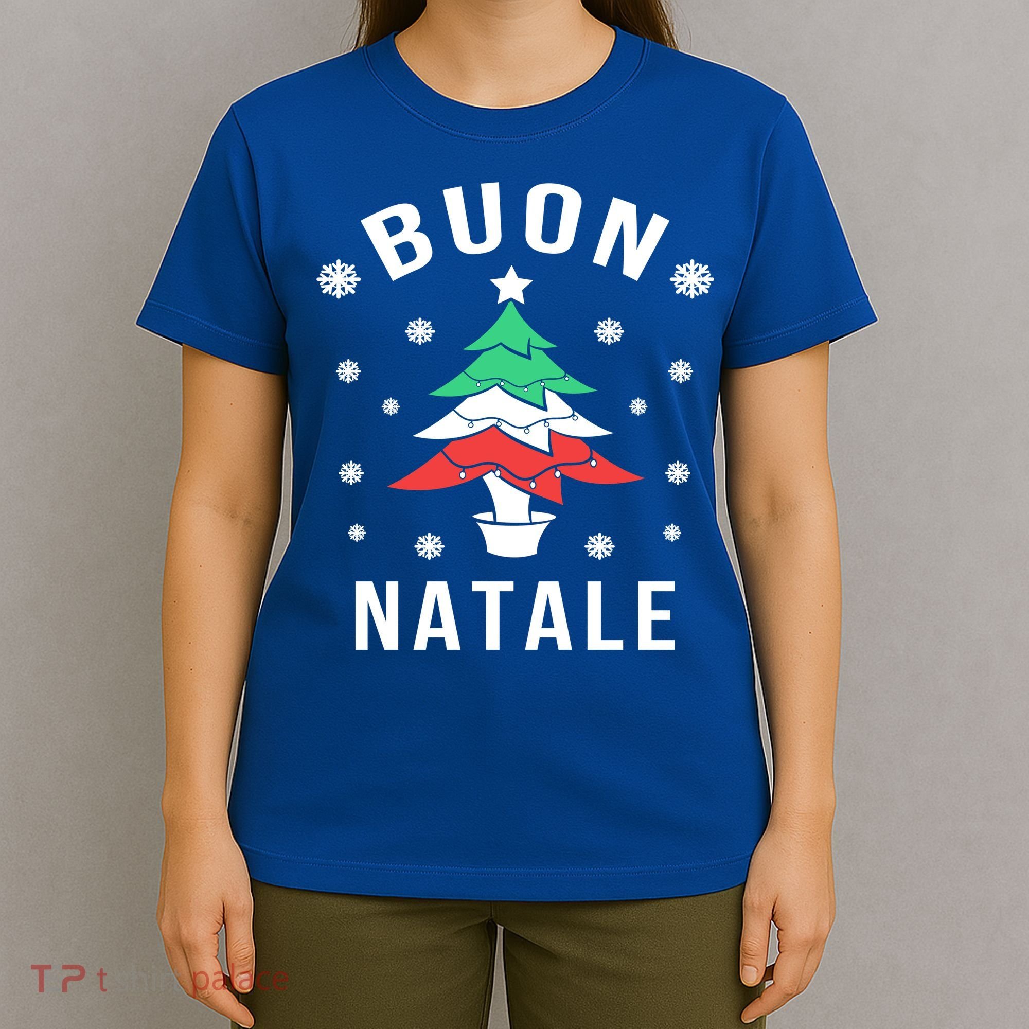 Italian Flag Christmas Tree Buon Natale Gift T-Shirt