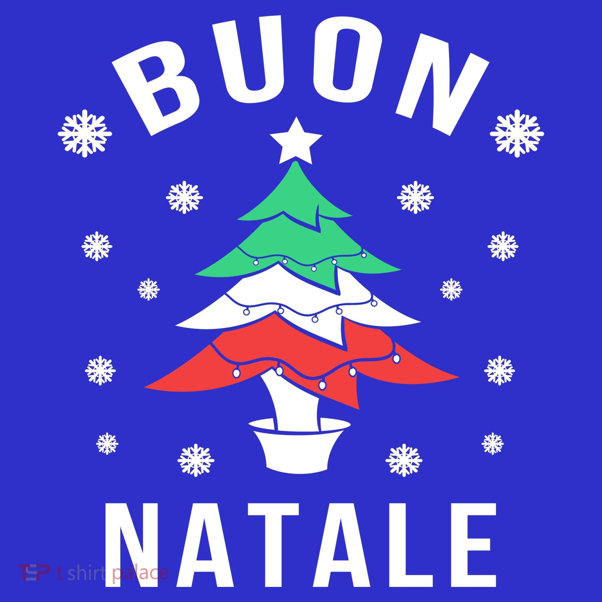 Italian Flag Christmas Tree Buon Natale Gift T-Shirt
