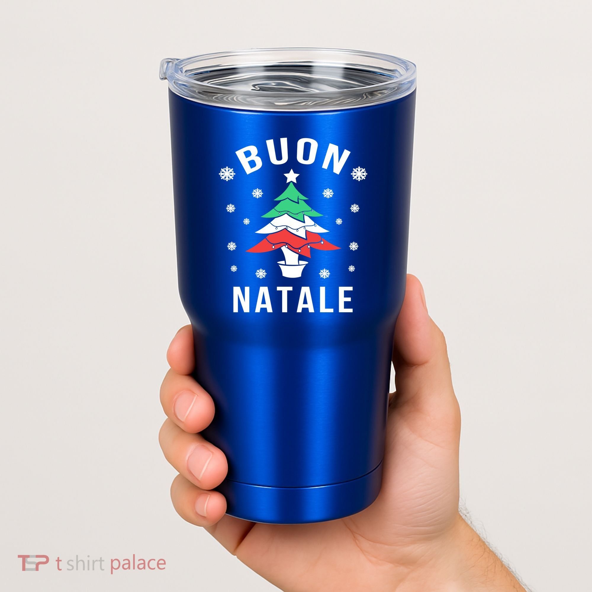 Italian Flag Christmas Tree Buon Natale Gift Tumbler