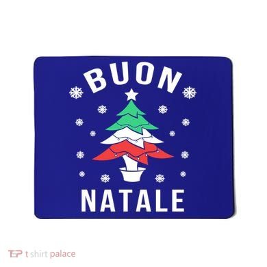 Italian Flag Christmas Tree Buon Natale Gift Mousepad