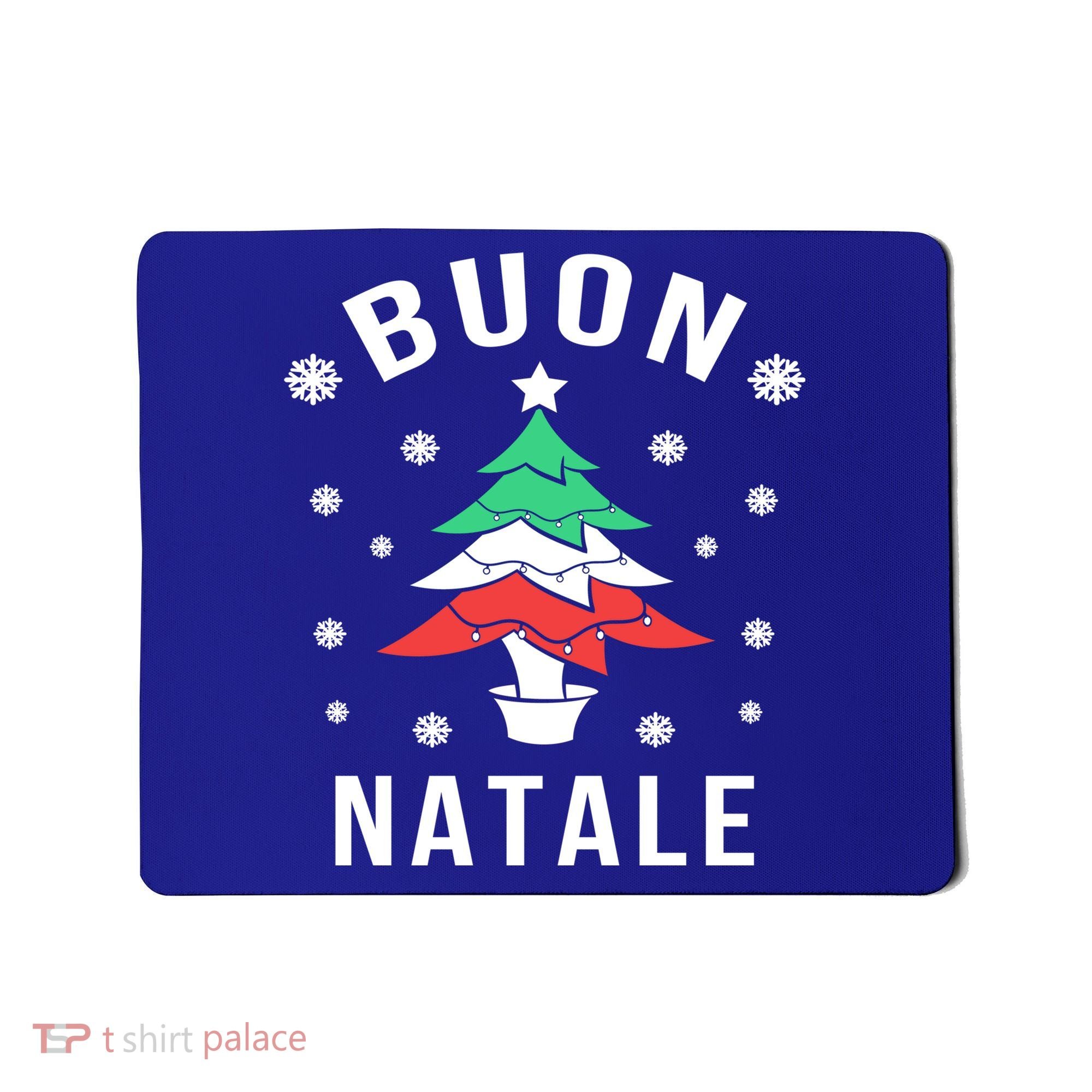 Italian Flag Christmas Tree Buon Natale Gift Mousepad