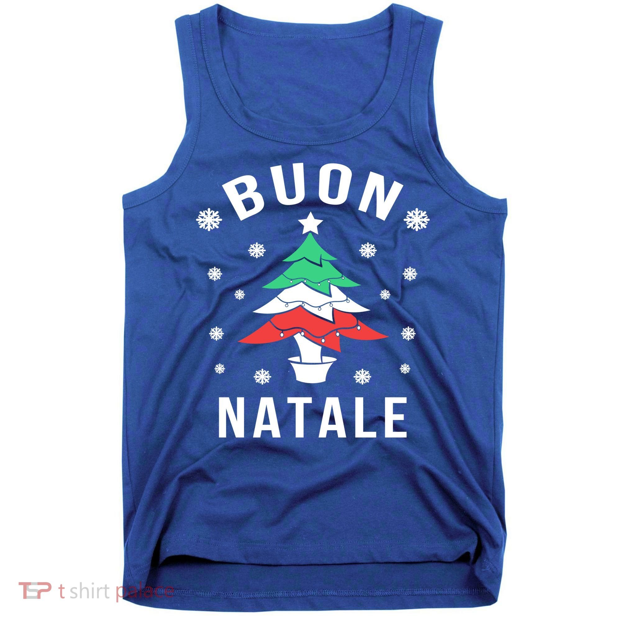 Italian Flag Christmas Tree Buon Natale Gift Tank Top