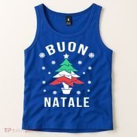 Italian Flag Christmas Tree Buon Natale Gift Tank Top thumb 2