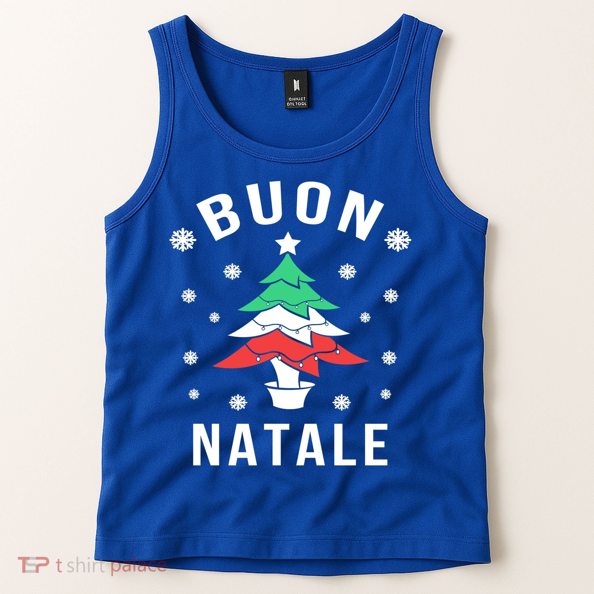 Italian Flag Christmas Tree Buon Natale Gift Tank Top