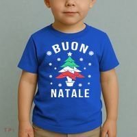 Italian Flag Christmas Tree Buon Natale Gift Toddler T-Shirt thumb 2