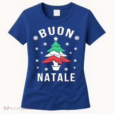 Italian Flag Christmas Tree Buon Natale Gift Women's T-Shirt