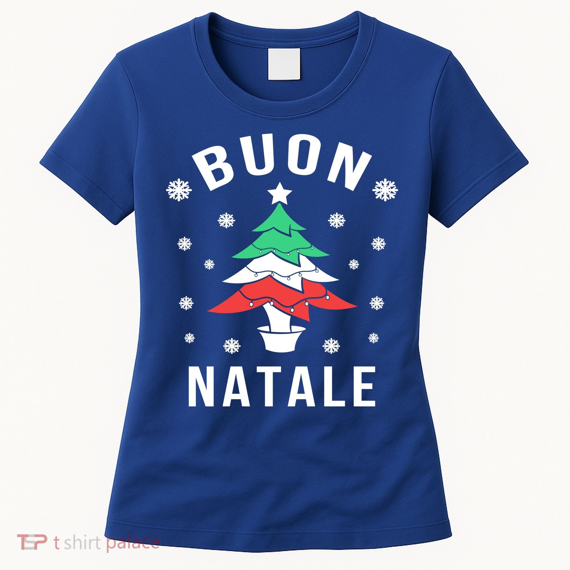 Italian Flag Christmas Tree Buon Natale Gift Women's T-Shirt