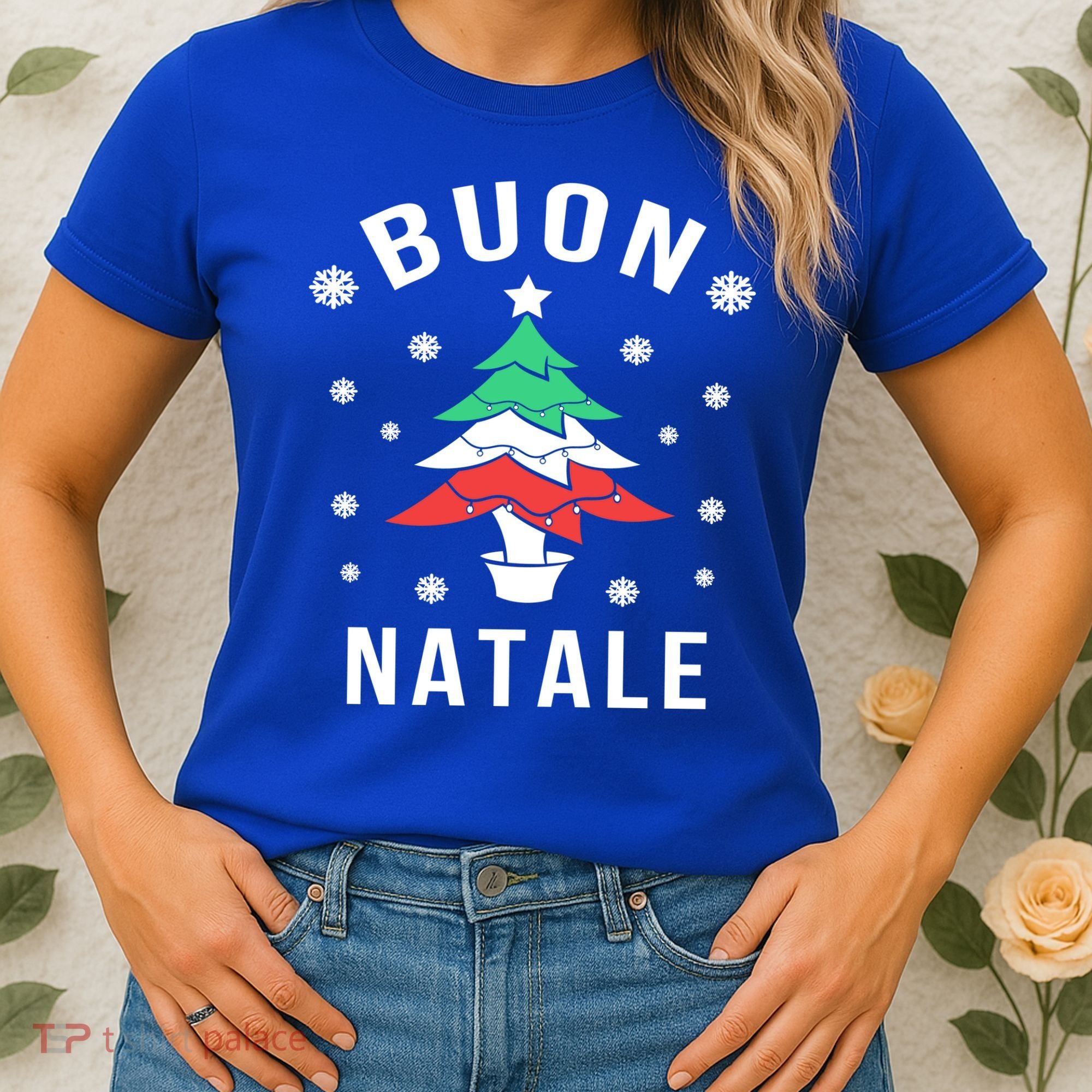 Italian Flag Christmas Tree Buon Natale Gift Women's T-Shirt