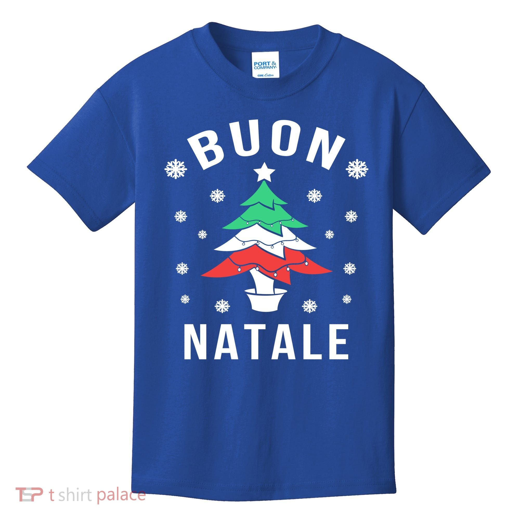 Italian Flag Christmas Tree Buon Natale Gift Kids T-Shirt