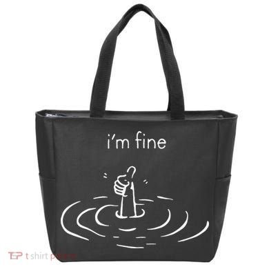IM Fine Drowning Meme Funny Design Tote Bag