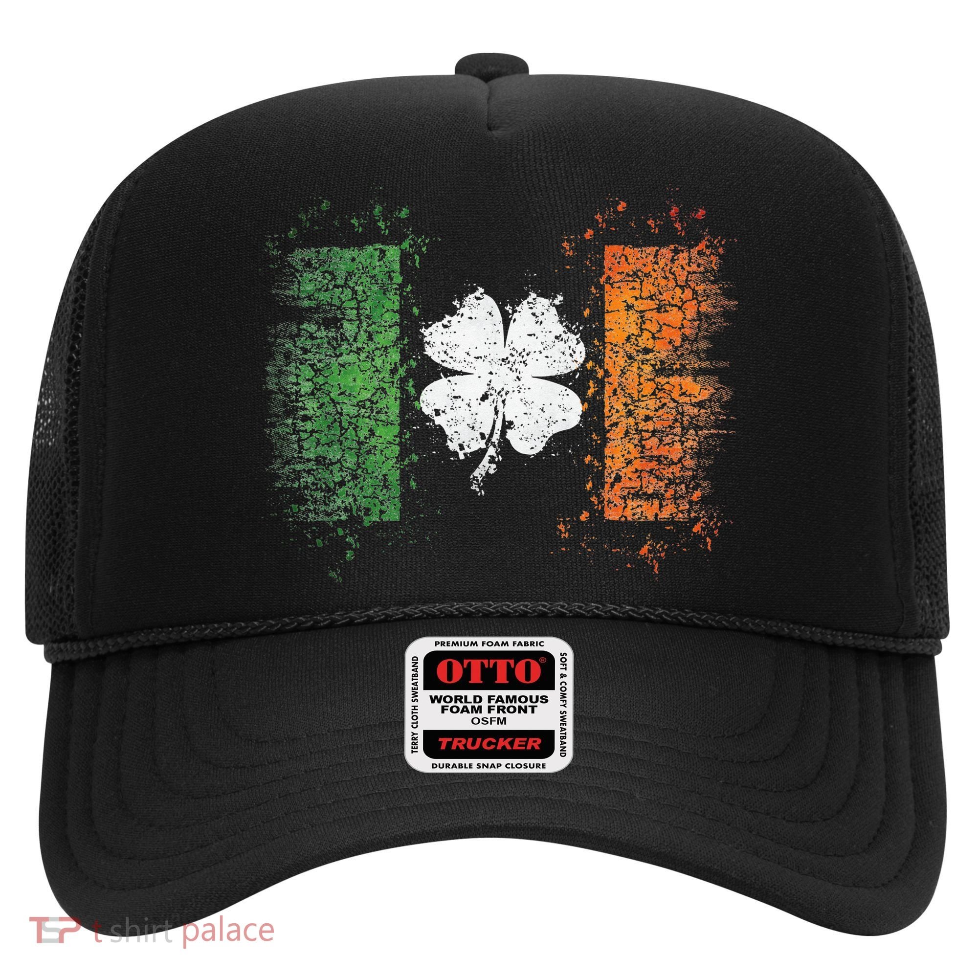 Irish Flag Distressed Shamrock ST Patrick's Day Hat
