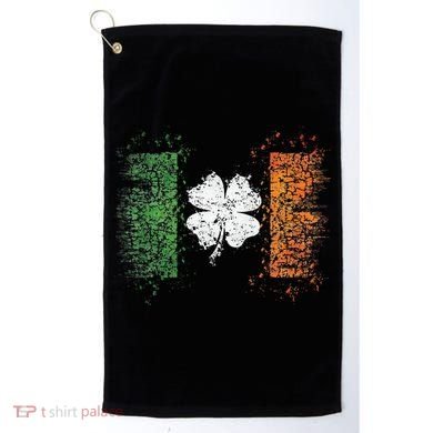 Irish Flag Distressed Shamrock ST Patrick's Day Golf Towel