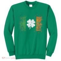Irish Flag Distressed Shamrock ST Patrick's Day Sweatshirt thumb 0