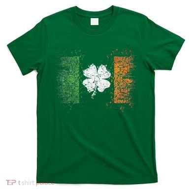 Irish Flag Distressed Shamrock ST Patrick's Day T-Shirt