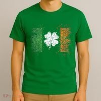 Irish Flag Distressed Shamrock ST Patrick's Day T-Shirt thumb 3