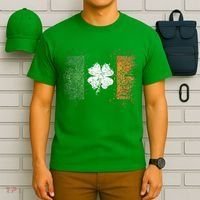 Irish Flag Distressed Shamrock ST Patrick's Day T-Shirt thumb 6